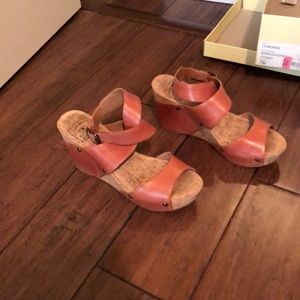 Reduced!! Lucky Brand cork heel wedge sandals
